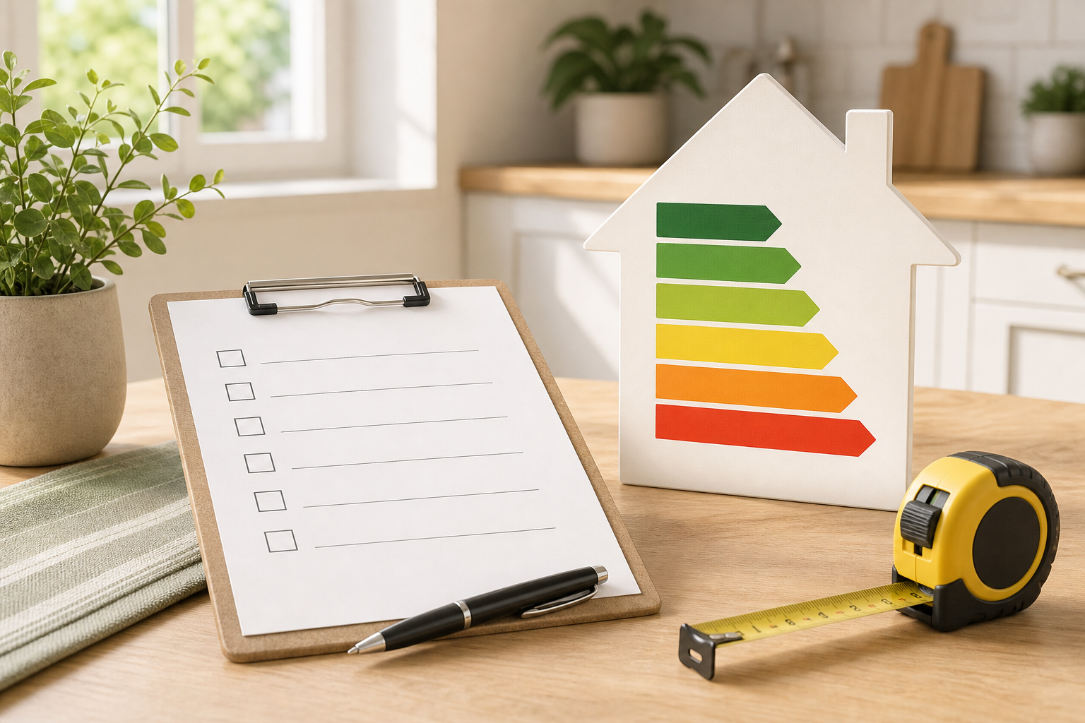 Checklist energetica generica per casa e APE, immagine illustrativa AI