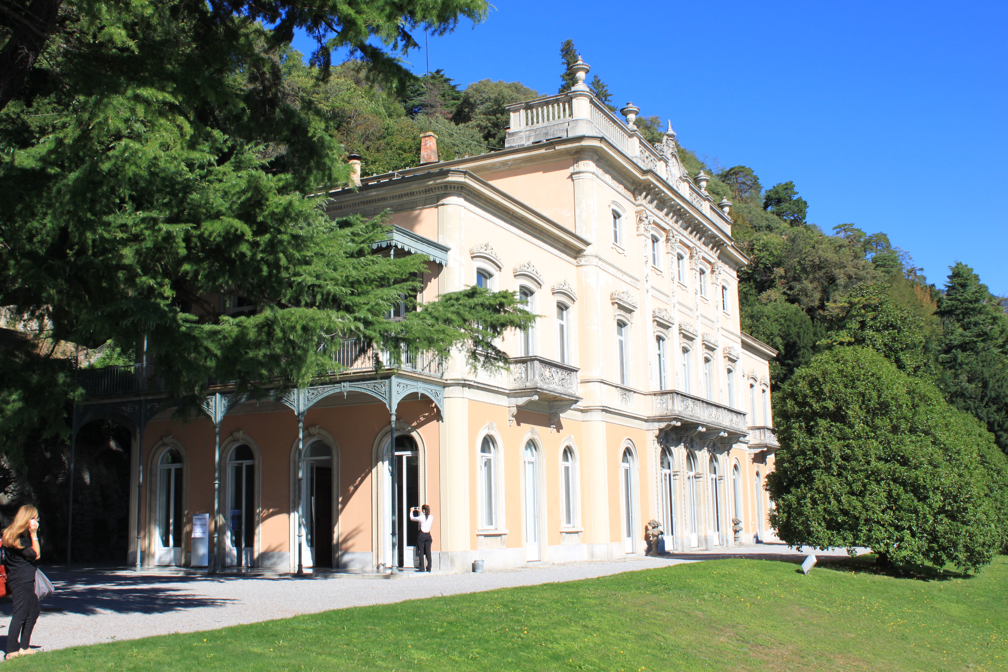 Villa del Grumello a Como vista dal parco