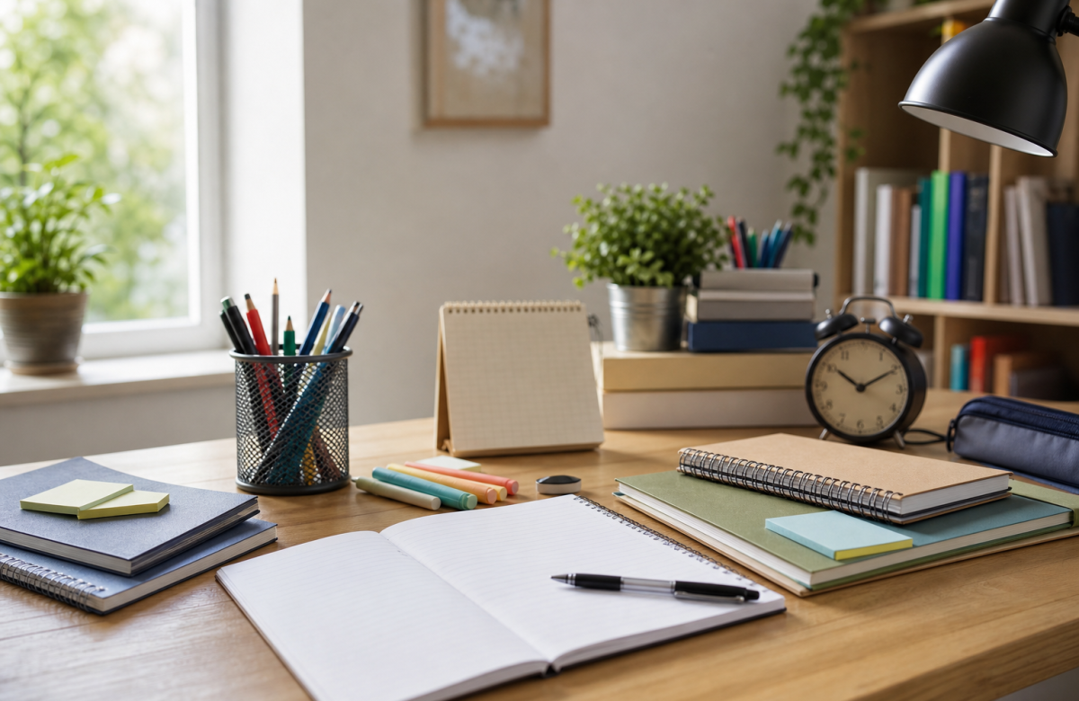 Scrivania di studio generica per la Maturità 2026