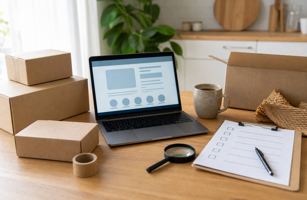 Pacchi generici e checklist per acquisti online sicuri