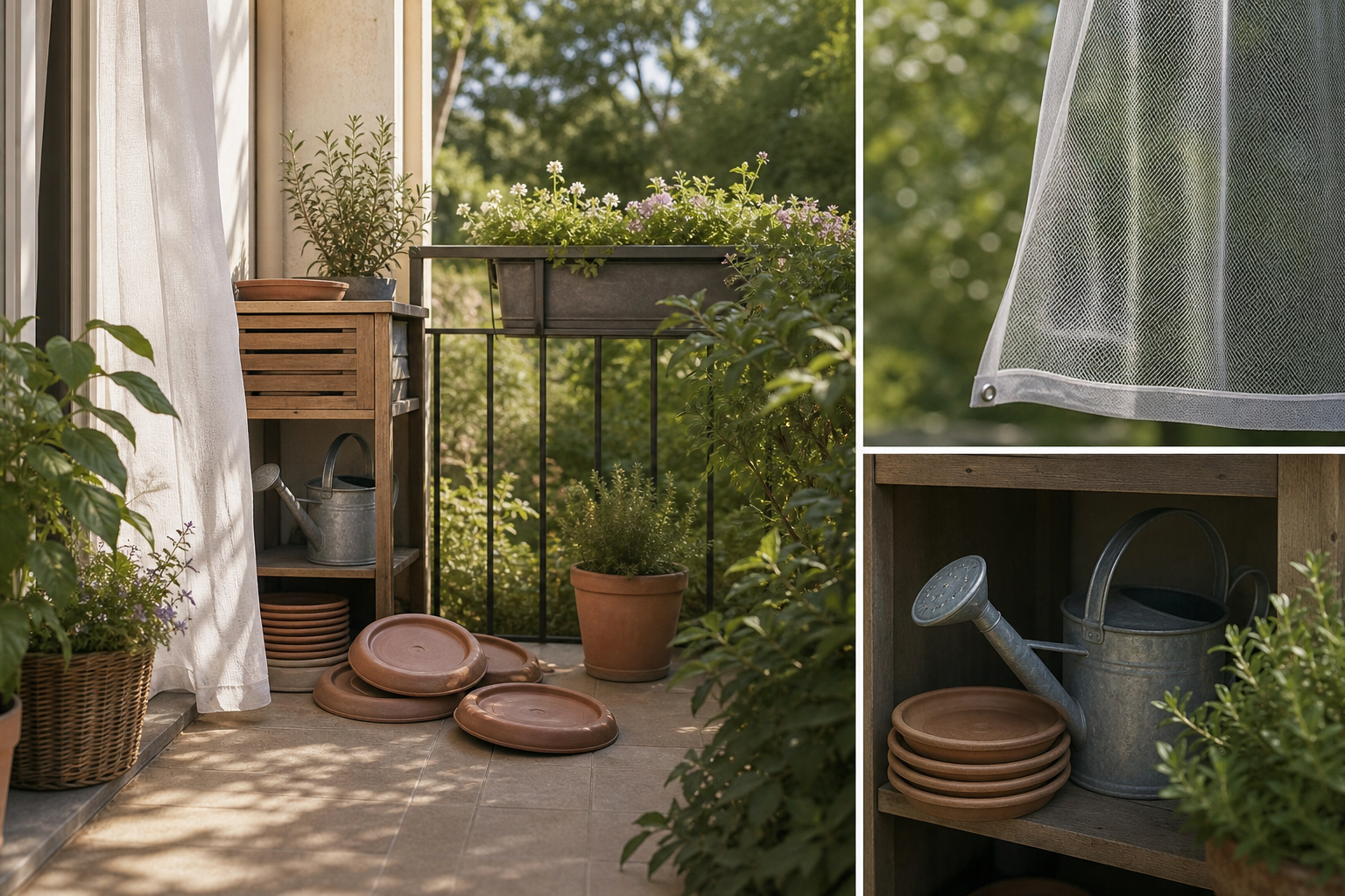 Balcone estivo senza ristagni d'acqua, immagine illustrativa