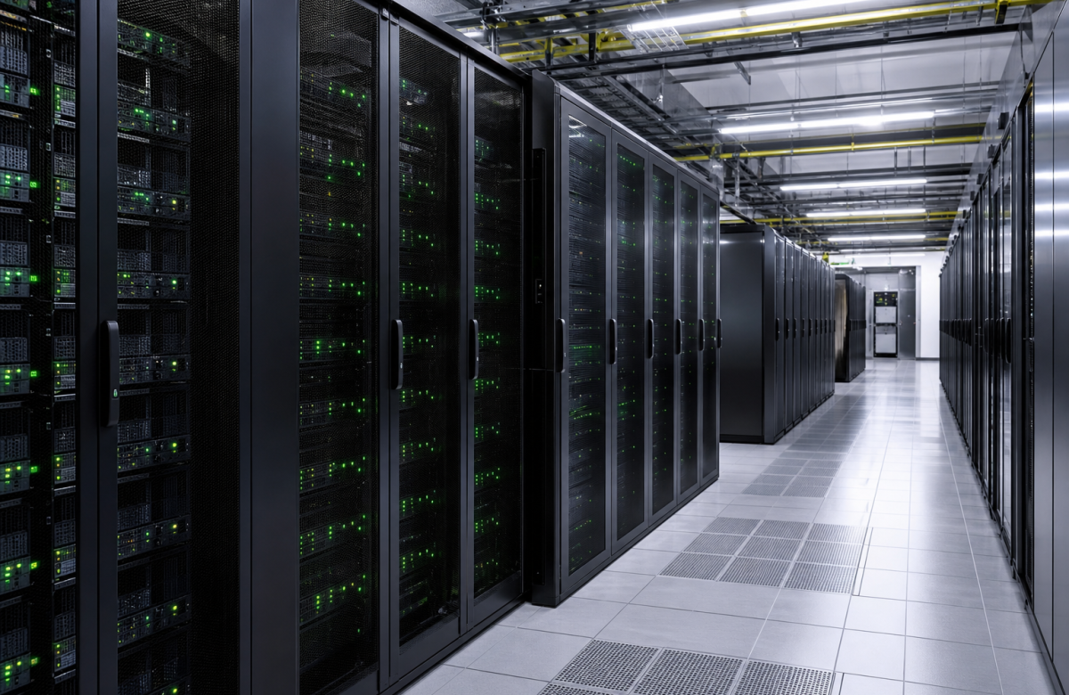 Sala server generica per un articolo su data center ed energia