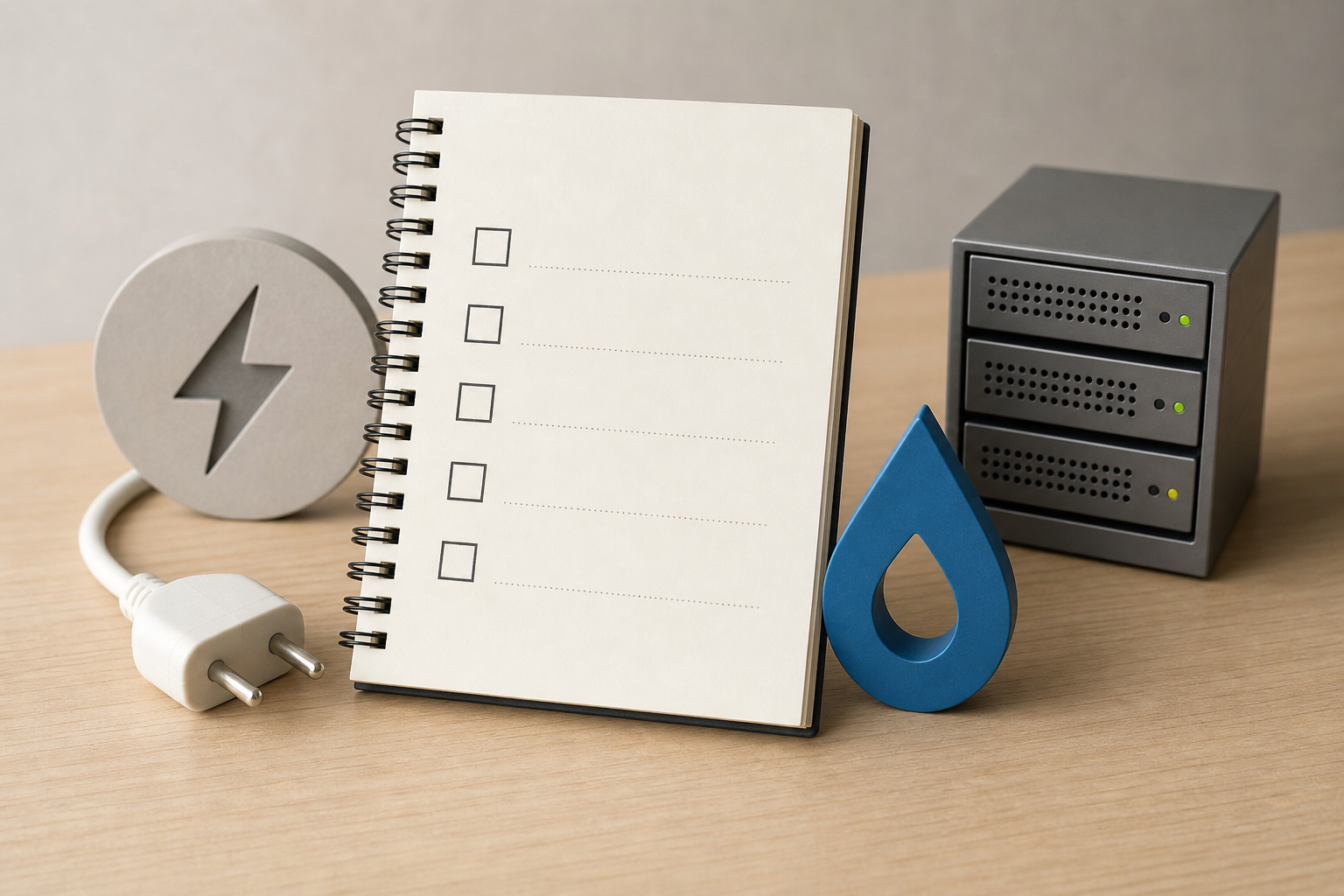 Checklist generica su energia acqua e data center