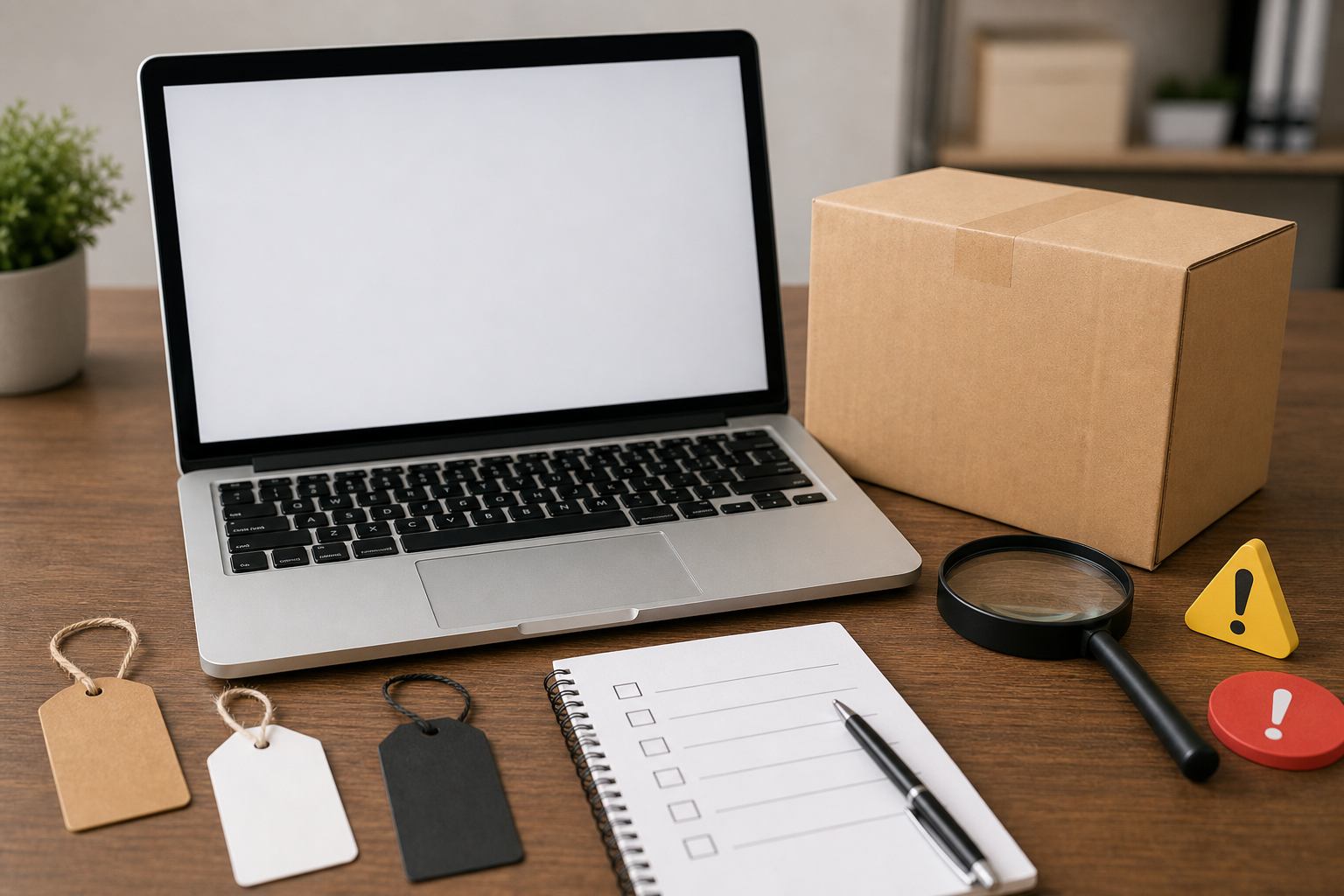 Pacco anonimo e checklist per controllare la sicurezza di un prodotto online