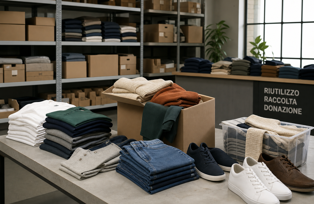 Vestiti invenduti e stock tessile, immagine illustrativa