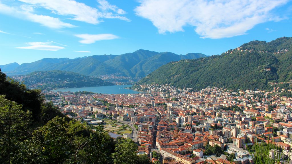 Vista della città di Como dal Castel Baradello