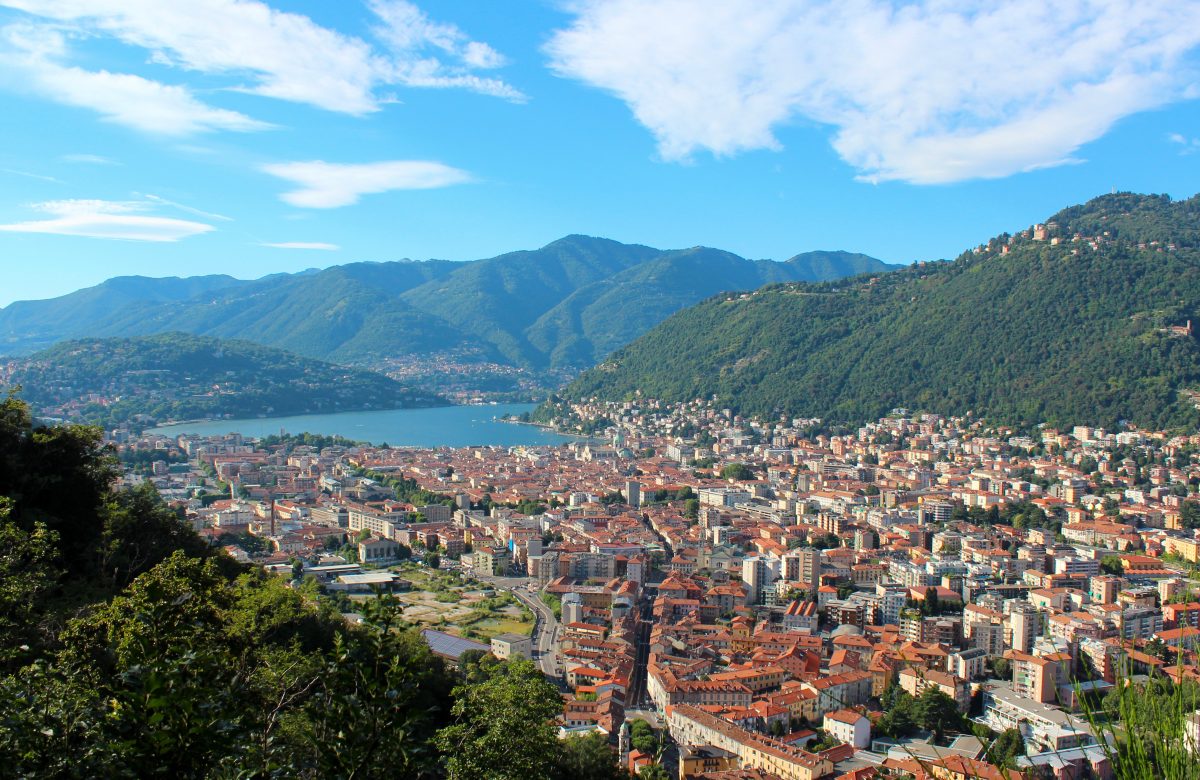 Vista della città di Como dal Castel Baradello