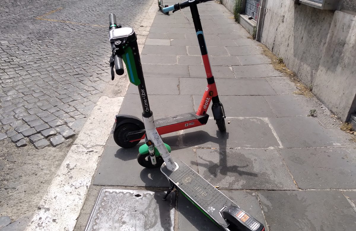 Monopattini elettrici in sharing a Roma
