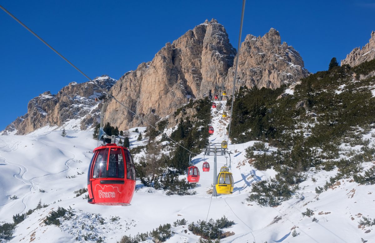 Cabinovia in Alta Badia nel comprensorio Dolomiti Superski