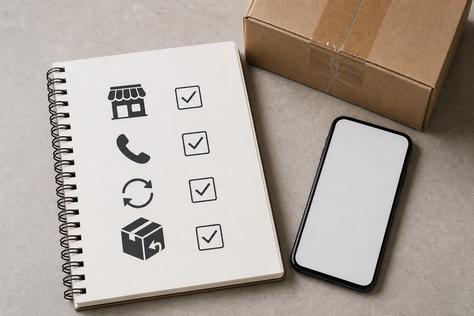 Checklist generica per controllare venditore contatti richiami e resi negli acquisti online