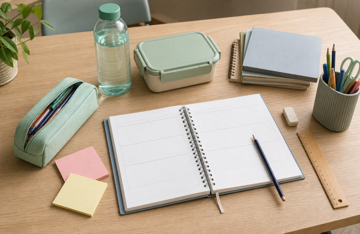 Materiale scolastico generico per organizzare il rientro