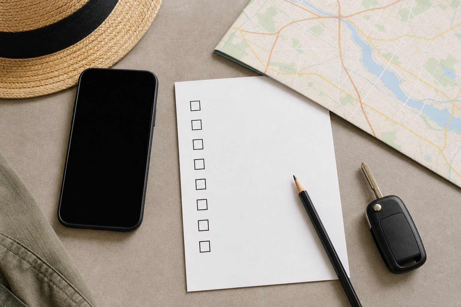 Telefono mappa e checklist anonima per confrontare i prezzi carburanti