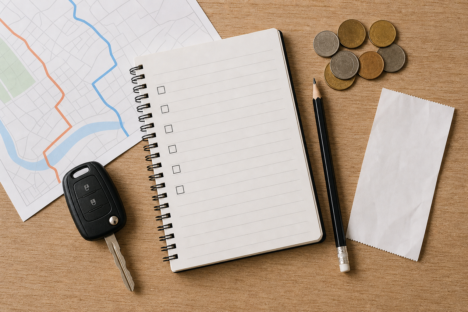 Checklist generica per confrontare prezzi carburante e percorso