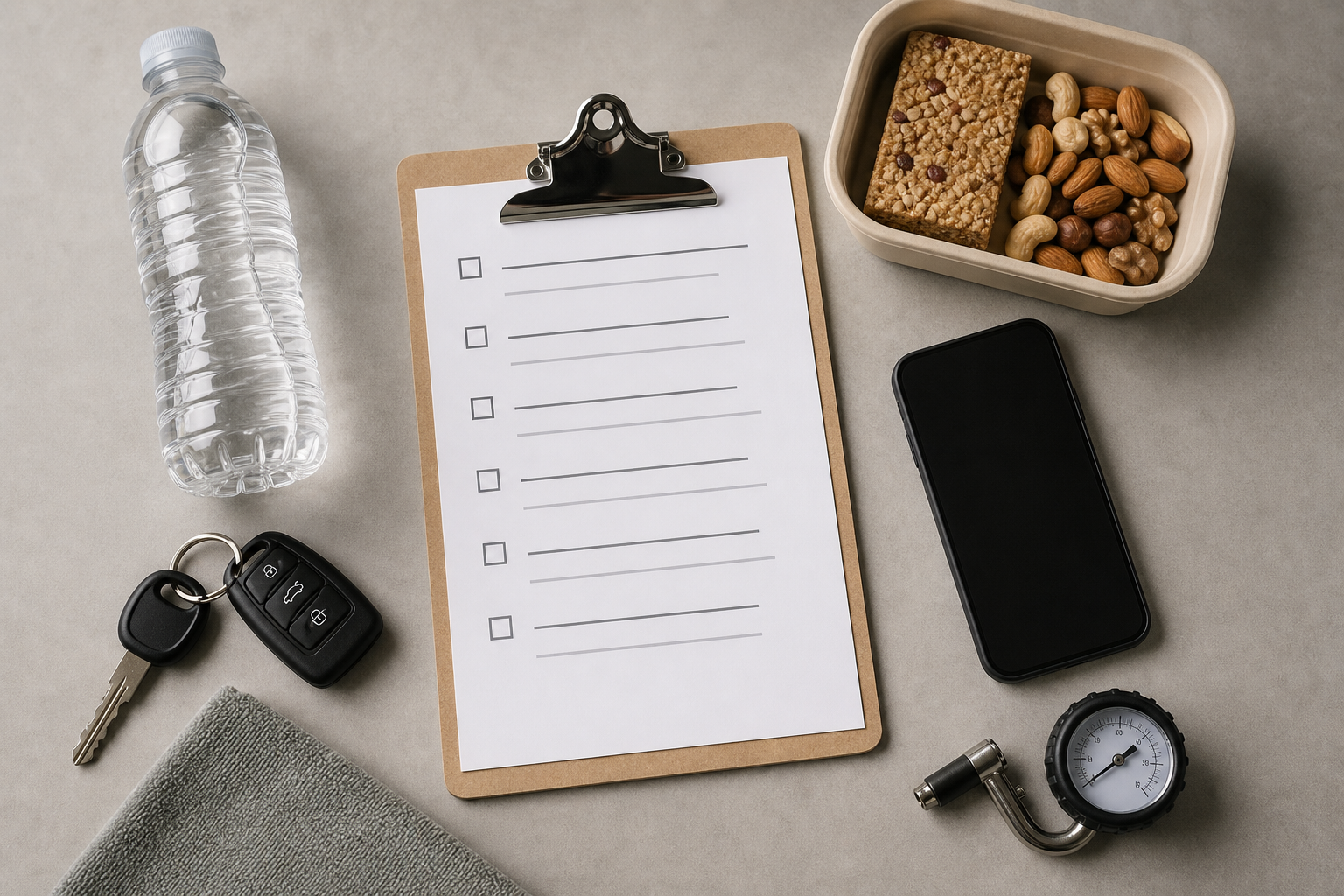 Checklist generica prima di un viaggio in auto