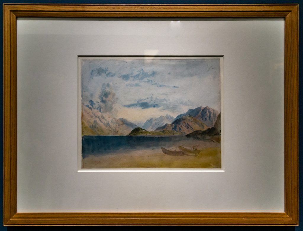Acquerello di J. M. W. Turner con il Lago di Como da Menaggio verso Bellagio