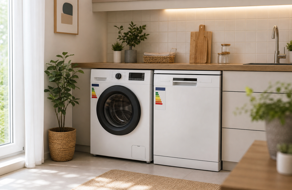 Elettrodomestici domestici anonimi in una cucina generica