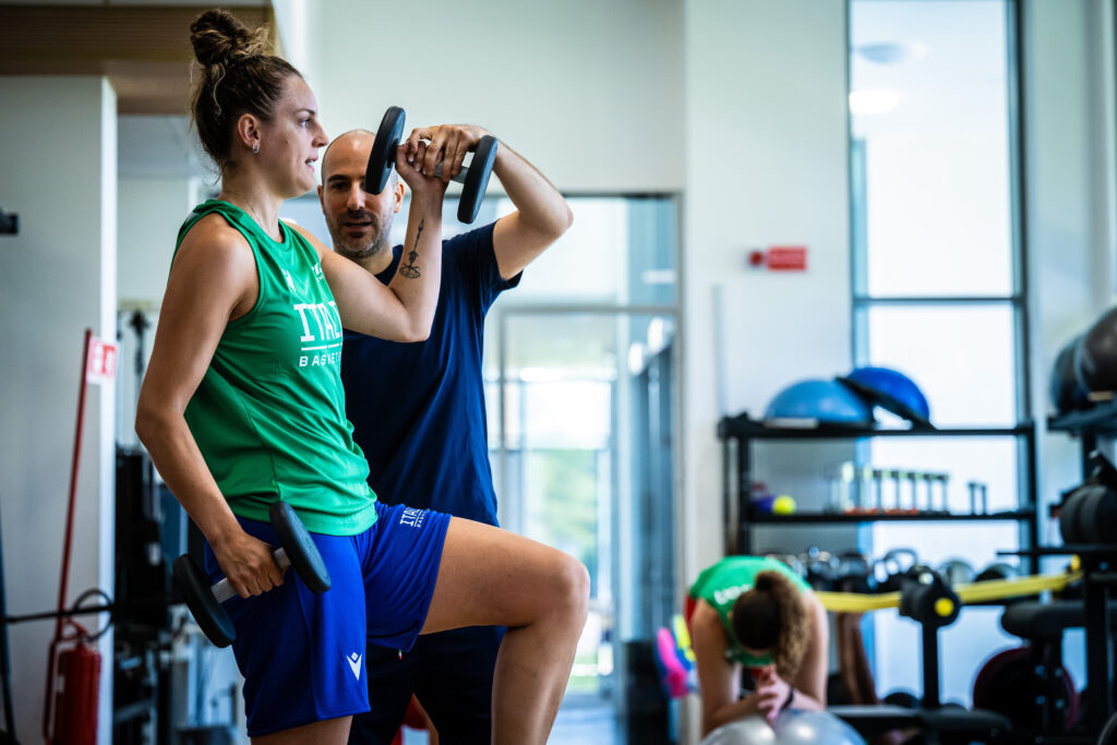 Allenamento della Nazionale italiana femminile di basket a Roma nel 2026
