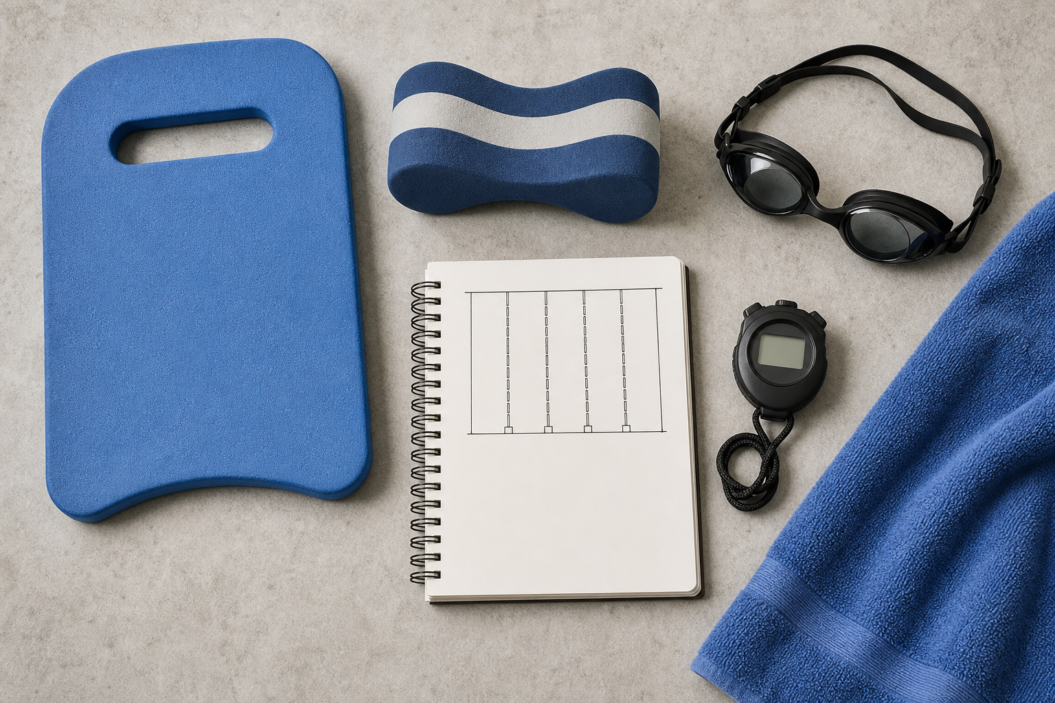 Attrezzatura generica per allenamento di nuoto senza marchi