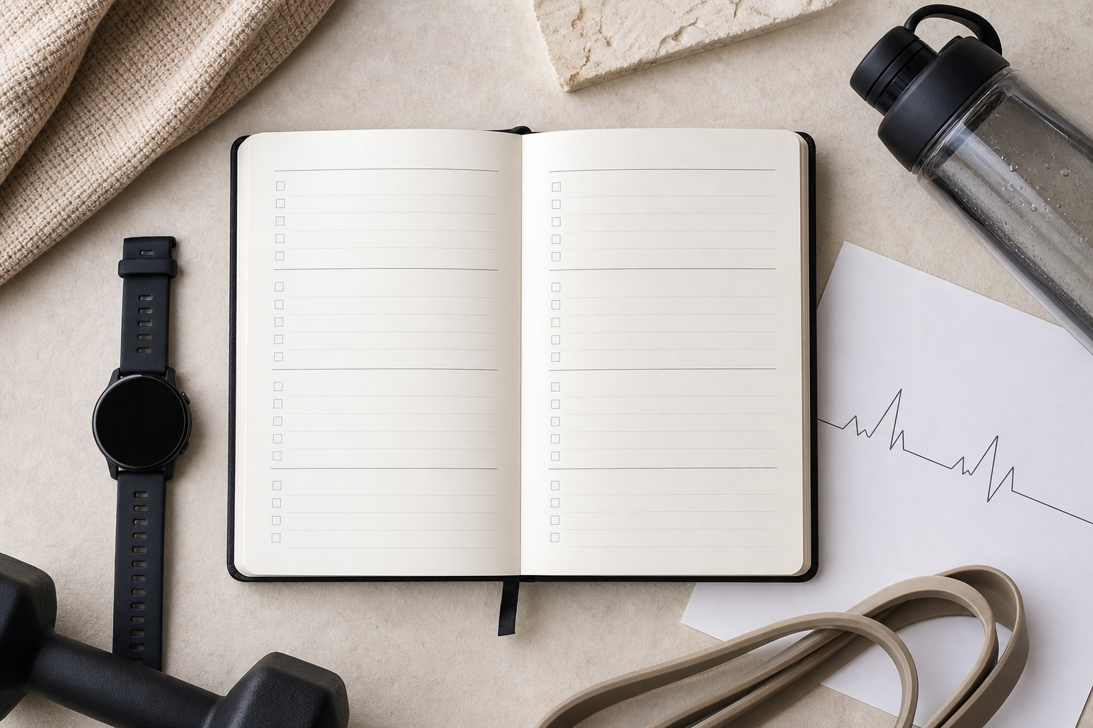 Checklist di allenamento con wearable generico