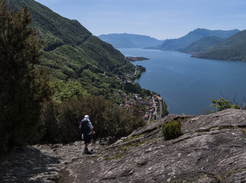 Curva del Sentiero del Viandante sul Lago di Como
