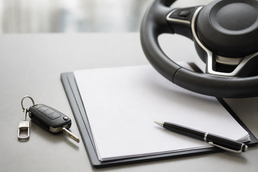 Chiavi auto generiche e documenti bianchi non leggibili